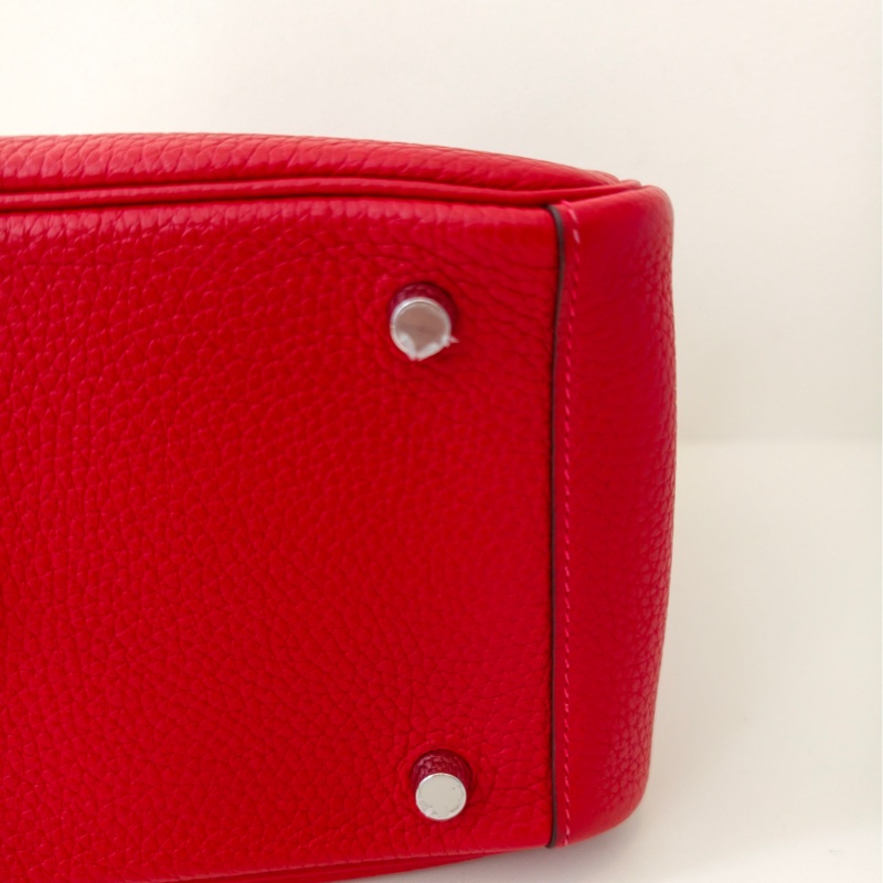 Hermes 愛馬仕 lindy 26 紅色 C刻-16