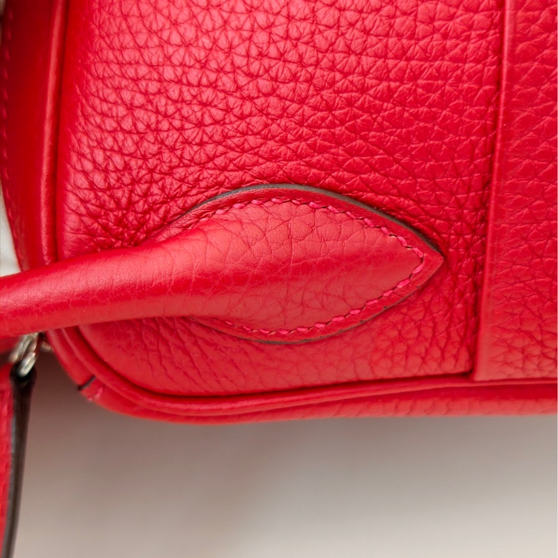 Hermes 愛馬仕 lindy 26 紅色 C刻-22