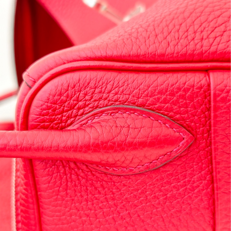 Hermes 愛馬仕 lindy 26 紅色 C刻-23