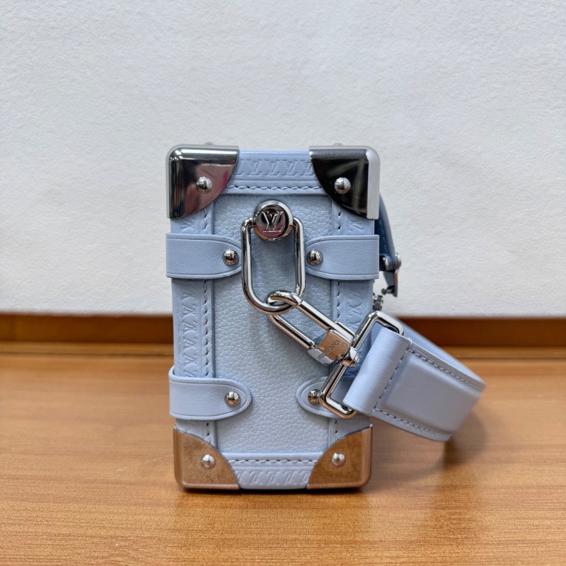 Lvsidetrunk藍色芯片款軟盒子包手提19×12cm 98新配件塵袋-2