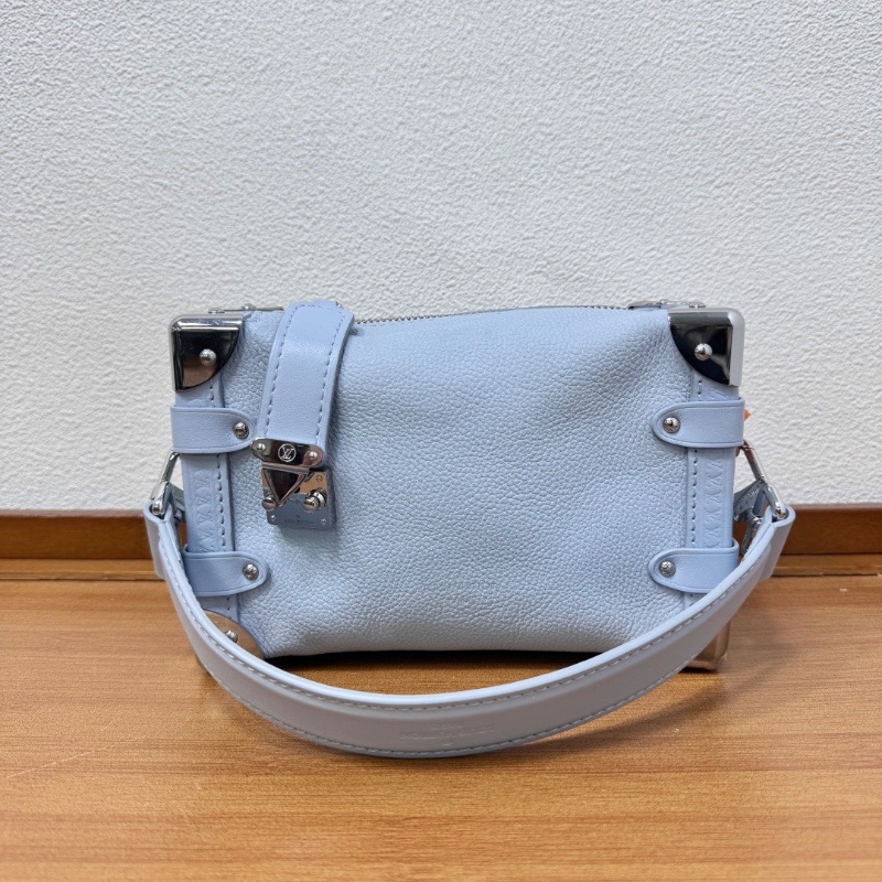 Lvsidetrunk藍色芯片款軟盒子包手提19×12cm 98新配件塵袋-4