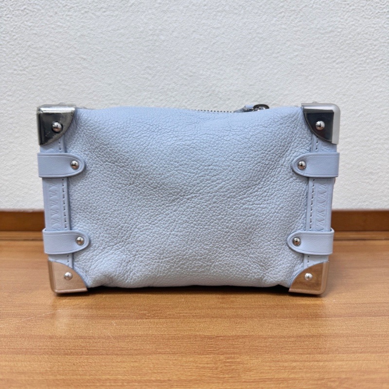 Lvsidetrunk藍色芯片款軟盒子包手提19×12cm 98新配件塵袋-5