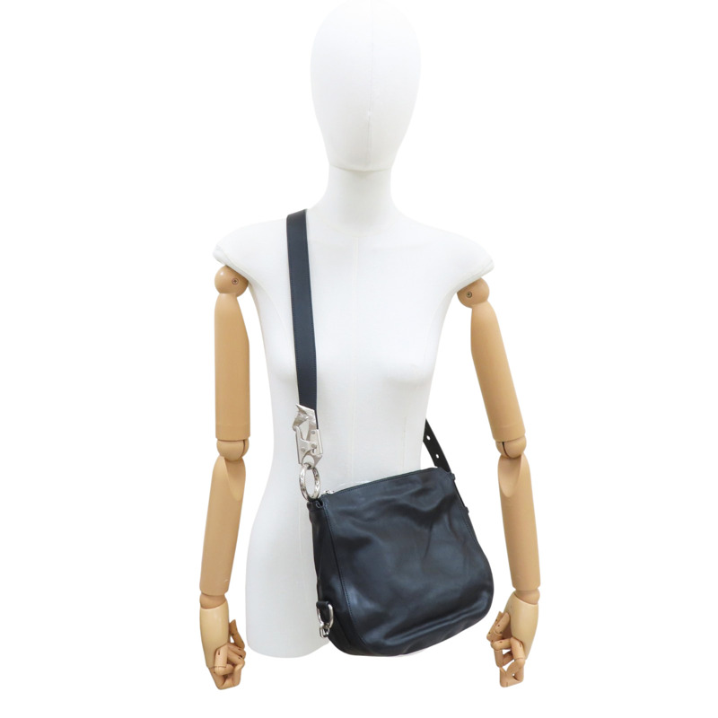 黑色 牛皮 肩背包【BURBERRY 巴寶莉】 8023961-7