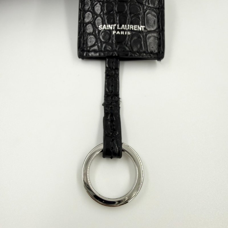 Saint Laurent - 黑色銀釦鱷魚壓紋SUNSET日落包╻中號-24