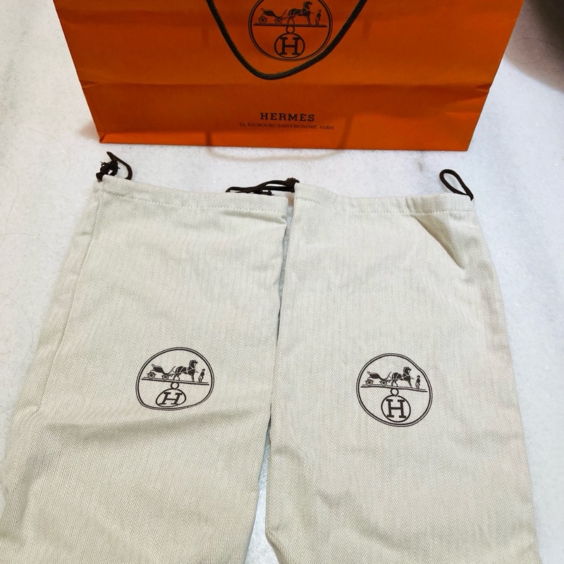 Hermes Chypre二舅拖 單寧布+牛皮/35.5-11