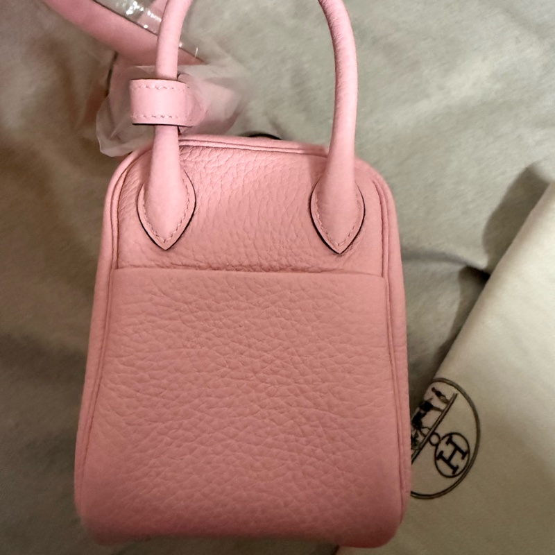 愛馬仕Hermes mini lindy櫻花粉-7