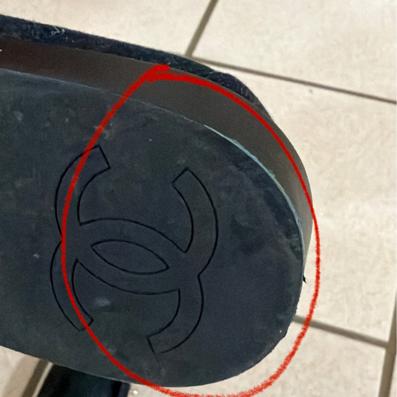 CHANEL 單寧銀釦雙C樂福鞋（size：35）-10