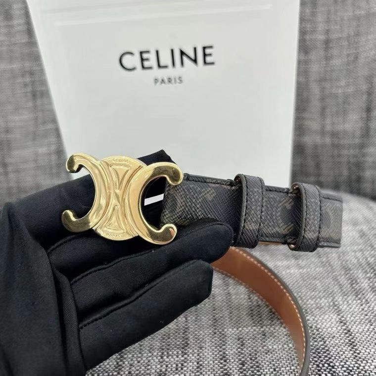 促銷品 CELINE 女款老花皮帶 2.5cm #75 80 85-3