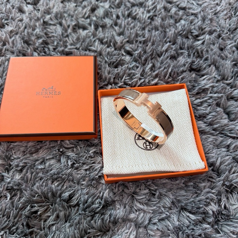 Hermes 手鐲 玫瑰金邊 PM-4