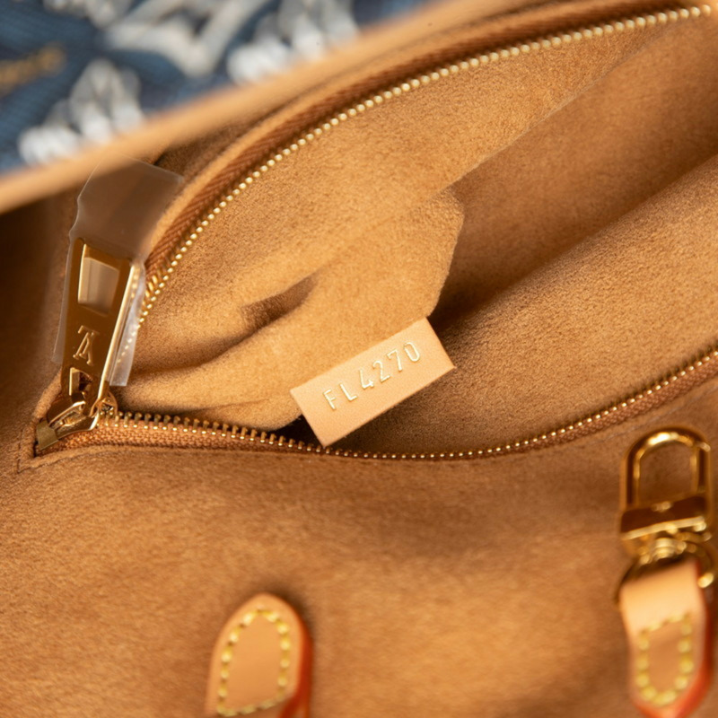 路易威登 Monogram Jacquard On-the-Go MM Since 1854 手提包 M57396 海軍藍帆布皮革女士 LOUIS VUITTON-5