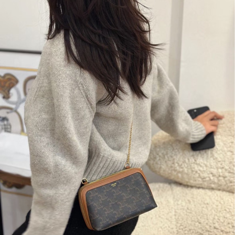 促銷品 Celine凱旋門老花迷你鏈條包-2