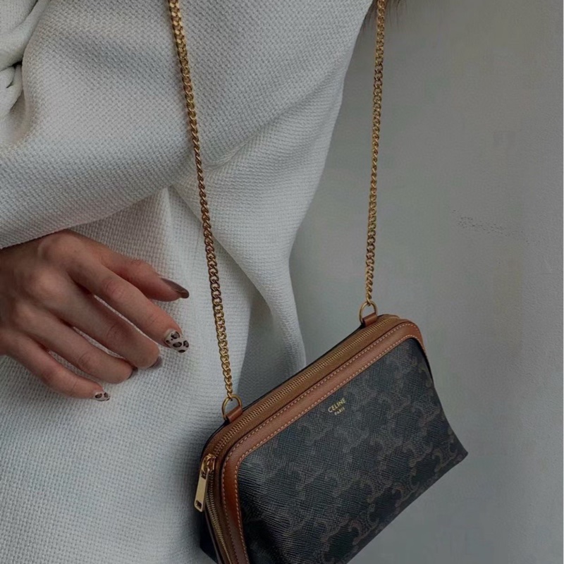 促銷品 Celine凱旋門老花迷你鏈條包-3