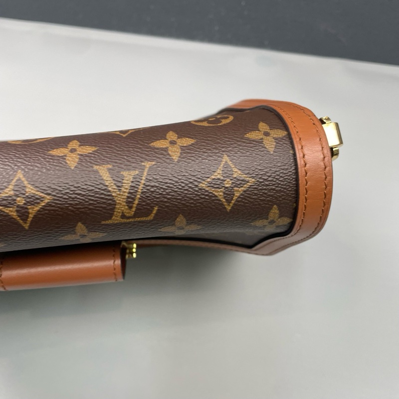 LV路易威登 老花拼色Dauphine達芙妮中號單肩斜挎包 芯片款，尺寸24*17*10cm-5