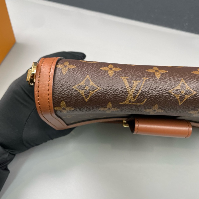 LV路易威登 老花拼色Dauphine達芙妮中號單肩斜挎包 芯片款，尺寸24*17*10cm-6