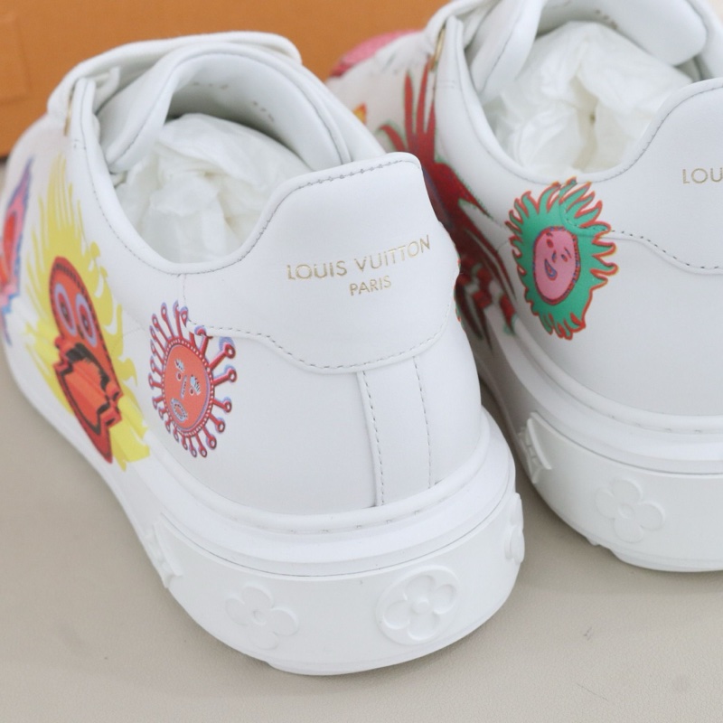 閒置新LouisVuitton路易威登草間彌生time out小白鞋女鞋，37.5碼，配件盒子防塵袋-3