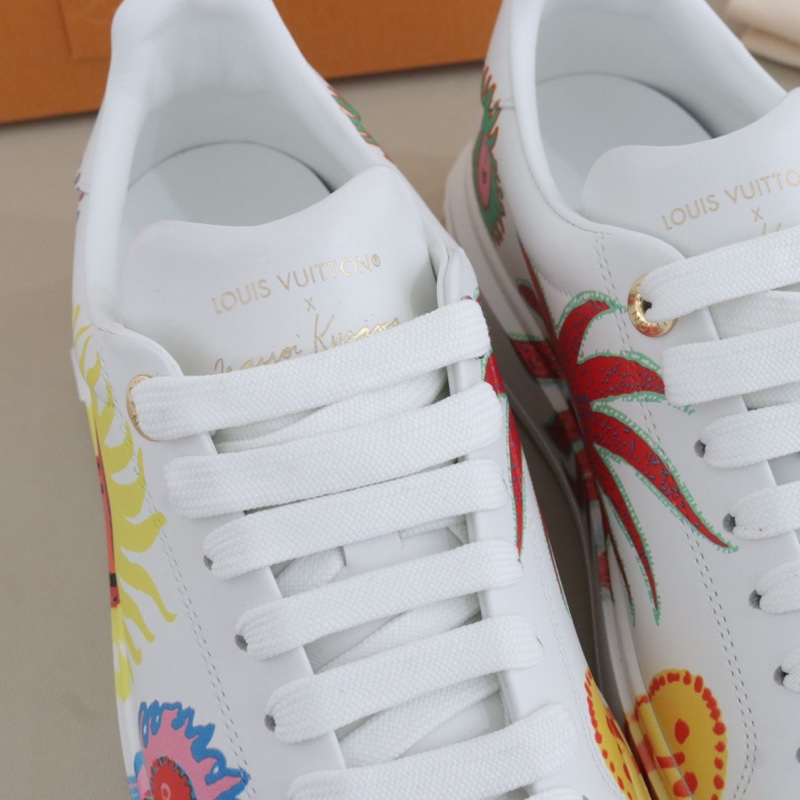 閒置新LouisVuitton路易威登草間彌生time out小白鞋女鞋，37.5碼，配件盒子防塵袋-6