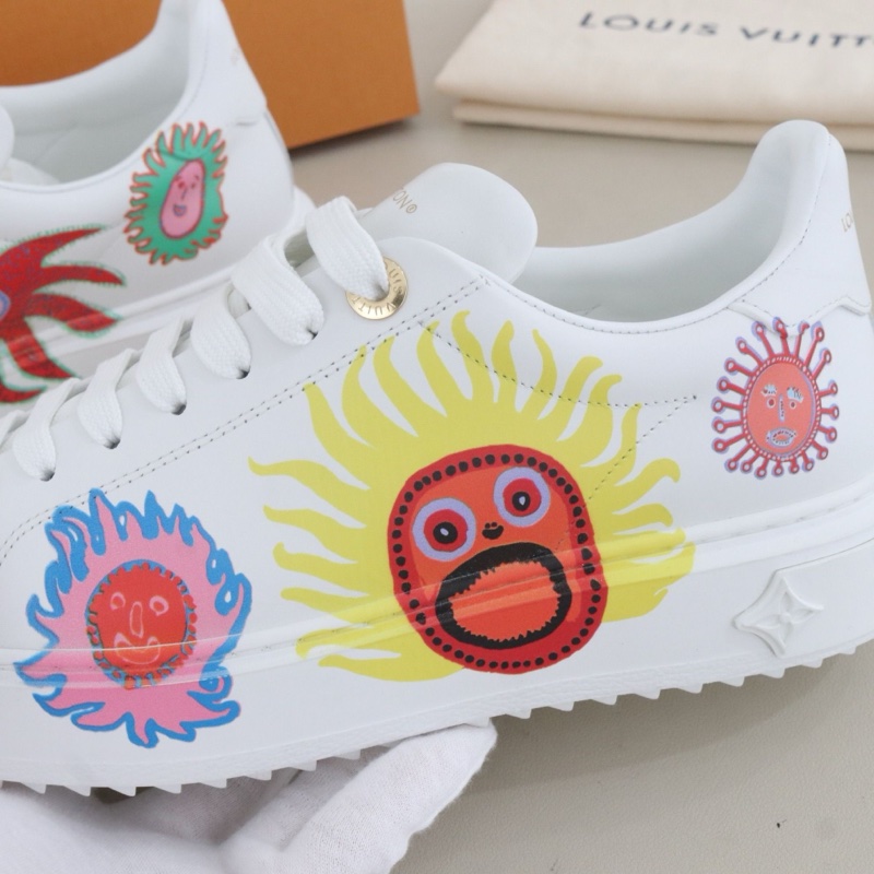 閒置新LouisVuitton路易威登草間彌生time out小白鞋女鞋，37.5碼，配件盒子防塵袋-7