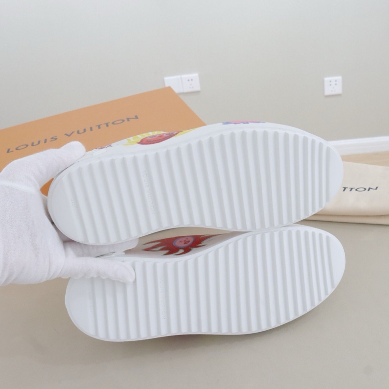 閒置新LouisVuitton路易威登草間彌生time out小白鞋女鞋，37.5碼，配件盒子防塵袋-8