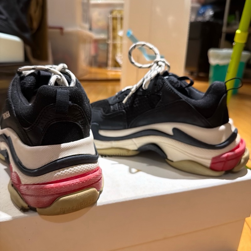 Balenciaga Triple S 黑色老爹鞋｜38｜經典配色經典厚底｜男女可穿｜正品｜潮流球鞋-1