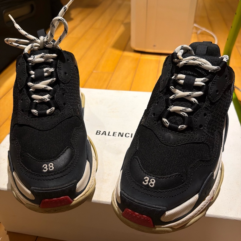 Balenciaga Triple S 黑色老爹鞋｜38｜經典配色經典厚底｜男女可穿｜正品｜潮流球鞋-6