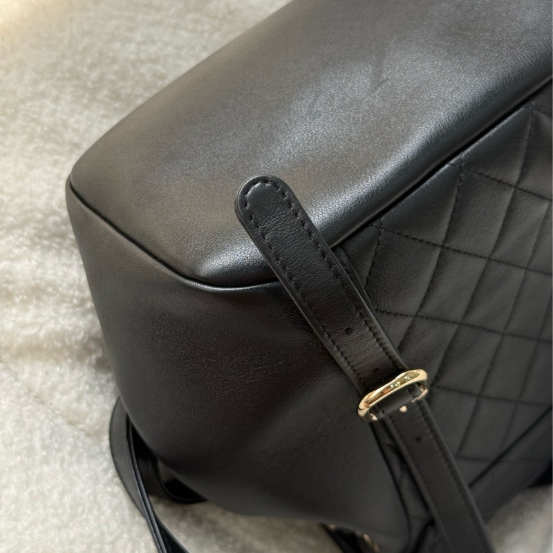 (台灣購證🇹🇼全配)Chanel 24A mini duma 黑色牛皮後背包✨最新晶片款-8