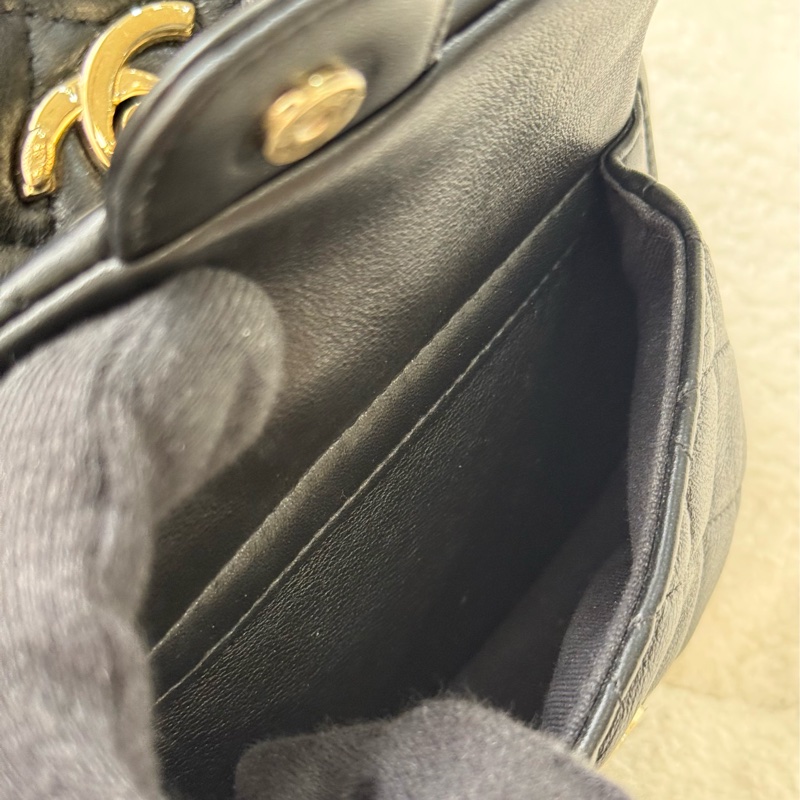 (台灣購證🇹🇼全配)Chanel 24A mini duma 黑色牛皮後背包✨最新晶片款-12