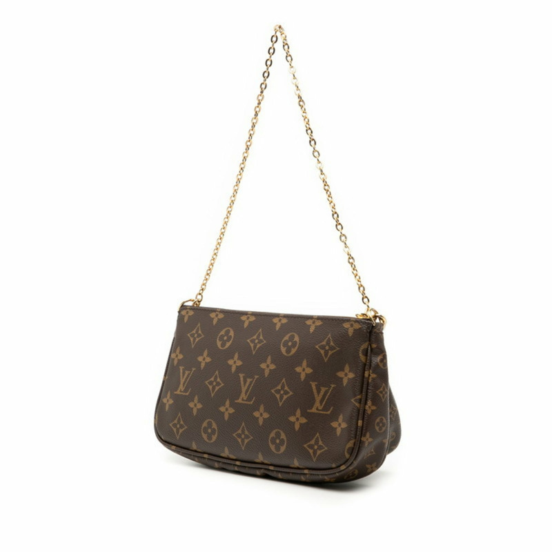 路易威登 Monogram Multi Pochette Accessoires 手提包/單肩包 2WAY M44813 棕色皮革 女士 LOUIS VUITTON-1
