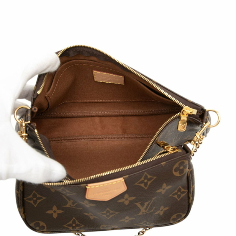 路易威登 Monogram Multi Pochette Accessoires 手提包/單肩包 2WAY M44813 棕色皮革 女士 LOUIS VUITTON-3