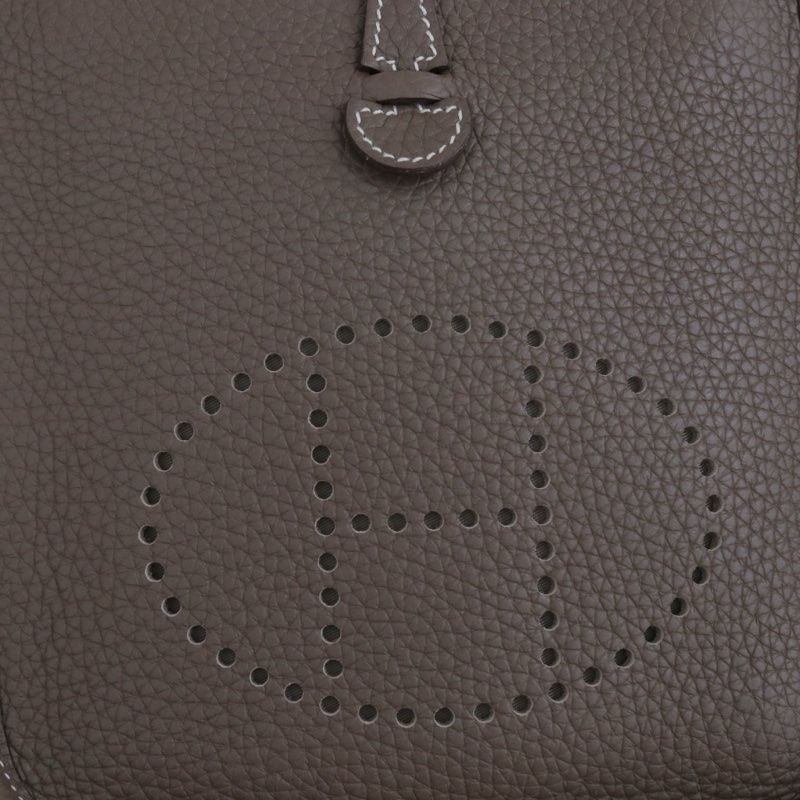 98新，愛馬仕 Evelyne mini 挎包，D刻，大象灰銀扣，尺寸17*19*5，配件防塵袋-5