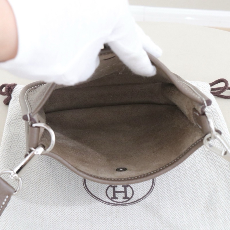 98新，愛馬仕 Evelyne mini 挎包，D刻，大象灰銀扣，尺寸17*19*5，配件防塵袋-6