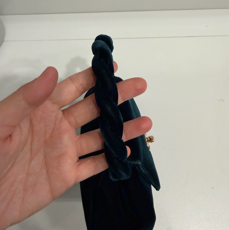 Chanel 收藏家款 綠色 絲絨 麻花元寶小手提 Kelly 罕有-2