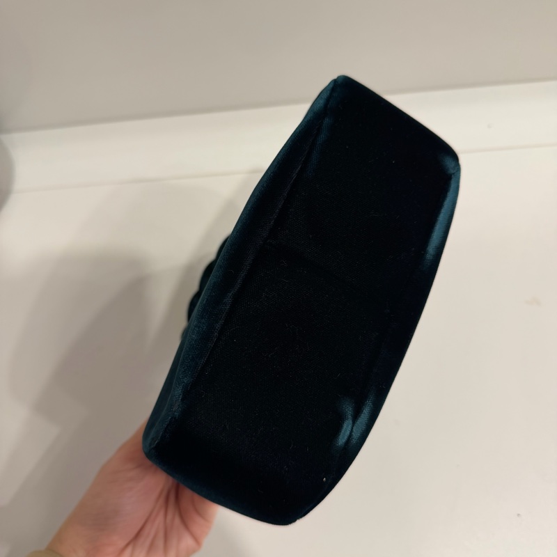 Chanel 收藏家款 綠色 絲絨 麻花元寶小手提 Kelly 罕有-7