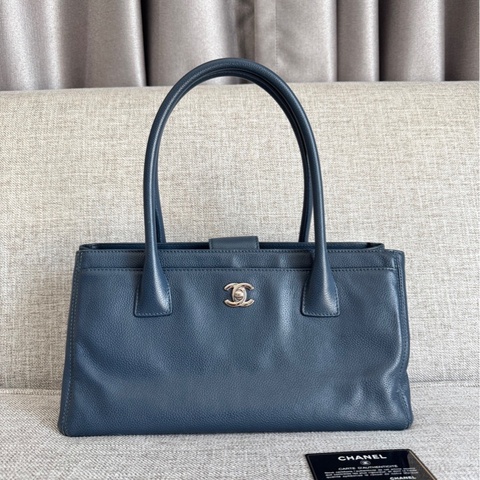 Chanel 香奈兒 中古 Cerf tote 小號 Small size 霧霾藍色