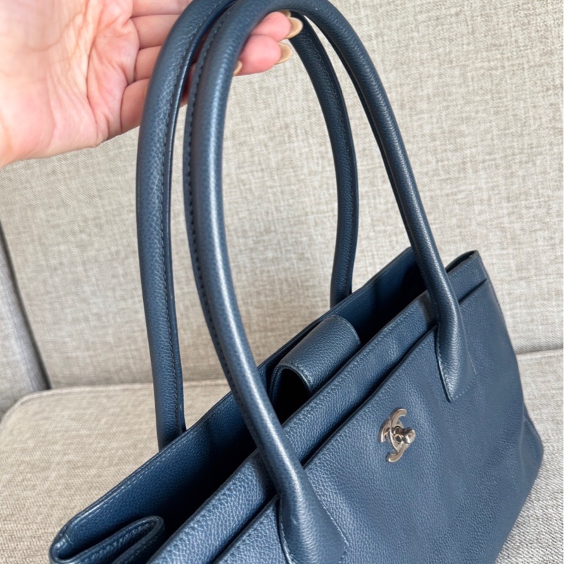 Chanel 香奈兒 中古 Cerf tote 小號 Small size 霧霾藍色-5