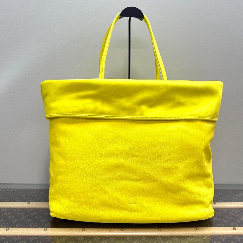 BALENCIAGA 24fall 超大號雙面綢緞拼皮肩背子母購物袋44*49*18 98新配件塵袋-6