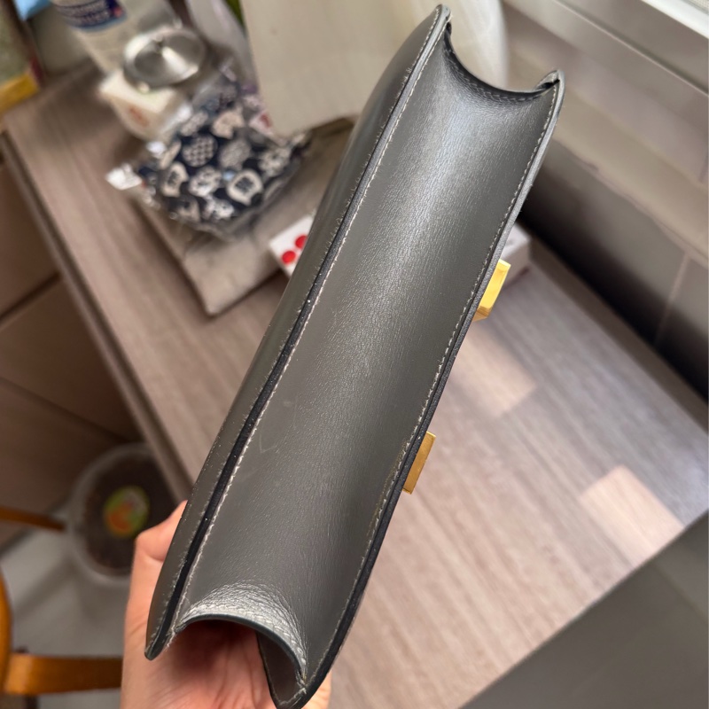 Hermes 愛馬仕 Constance 23 灰色Box皮 中古 鉛筆灰 稀有 金扣-4