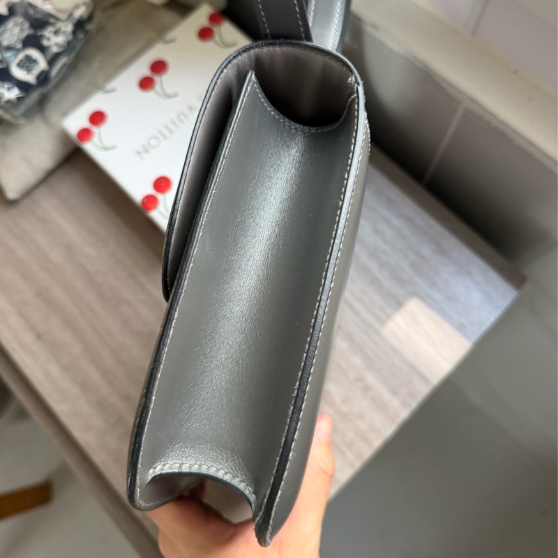 Hermes 愛馬仕 Constance 23 灰色Box皮 中古 鉛筆灰 稀有 金扣-5