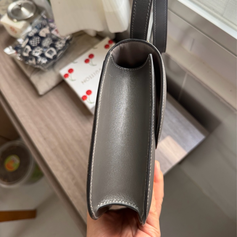 Hermes 愛馬仕 Constance 23 灰色Box皮 中古 鉛筆灰 稀有 金扣-6