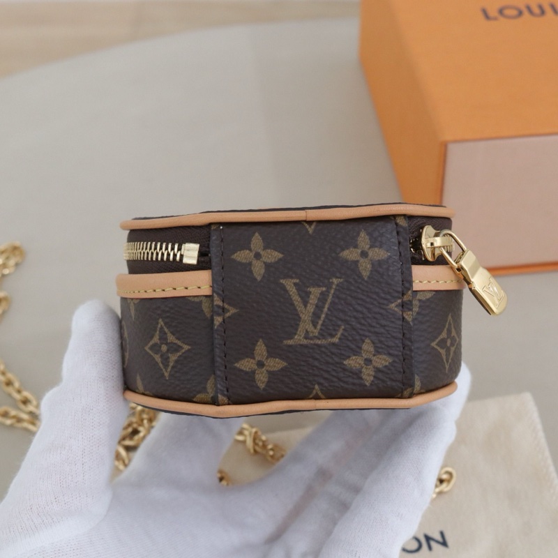 99新 LouisVuitton Petite Boite Chapeau NANO超迷你鏈條圓餅包-3