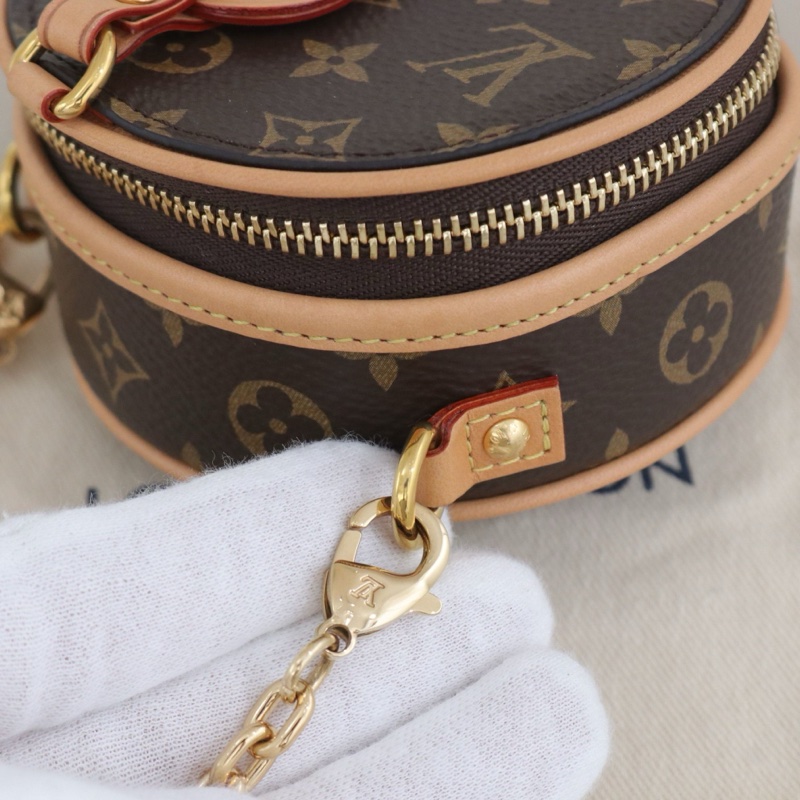 99新 LouisVuitton Petite Boite Chapeau NANO超迷你鏈條圓餅包-6
