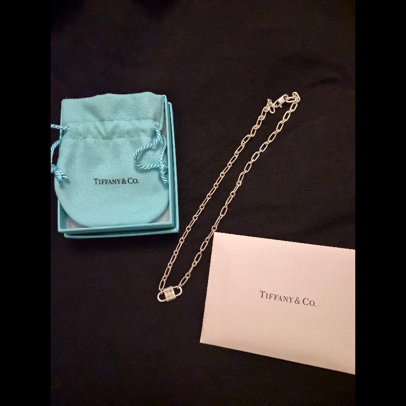 Tiffany & Co 1837 small double lock 雙頭鎖項鍊-0
