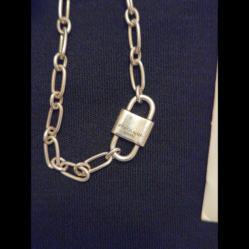 Tiffany & Co 1837 small double lock 雙頭鎖項鍊-14