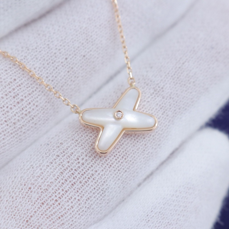 99新，尚美項鍊Jeux de liens 項鍊，18K玫瑰金鑲鑽，鏈長38-40-42cm，-4