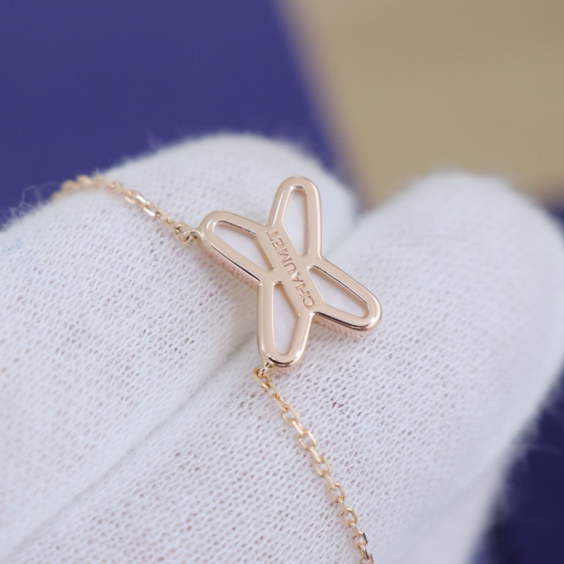 99新，尚美項鍊Jeux de liens 項鍊，18K玫瑰金鑲鑽，鏈長38-40-42cm，-6