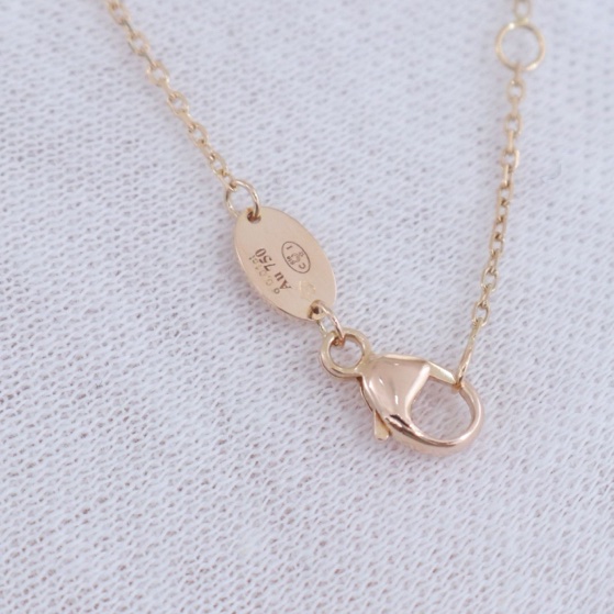 99新，尚美項鍊Jeux de liens 項鍊，18K玫瑰金鑲鑽，鏈長38-40-42cm，-10