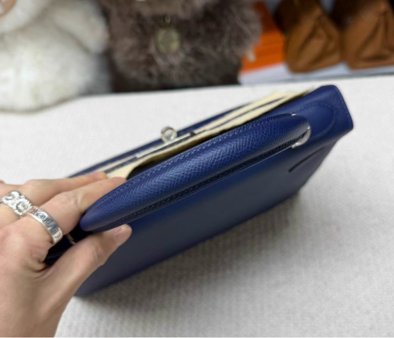 hermes Kelly 28 73寶石藍銀扣 epsom A刻 2018年 復印票-2