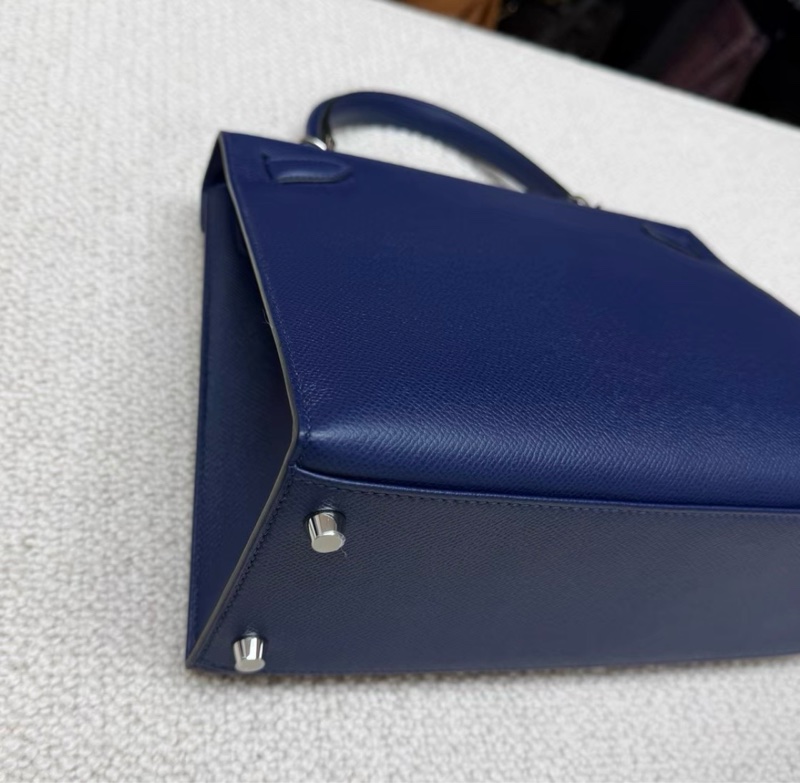 hermes Kelly 28 73寶石藍銀扣 epsom A刻 2018年 復印票-5