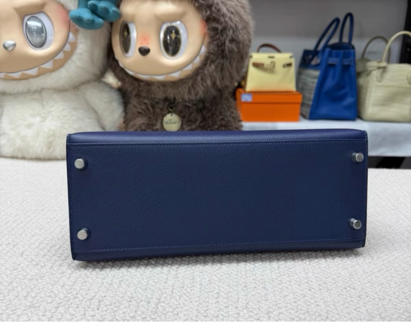 hermes Kelly 28 73寶石藍銀扣 epsom A刻 2018年 復印票-6