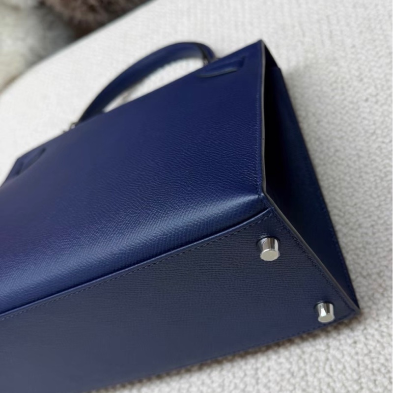 hermes Kelly 28 73寶石藍銀扣 epsom A刻 2018年 復印票-7