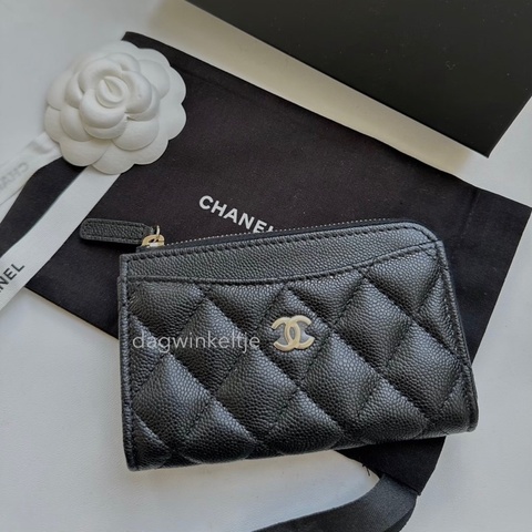 ｛ 現貨 ｝ 香奈兒L型拉鍊卡包/零錢包